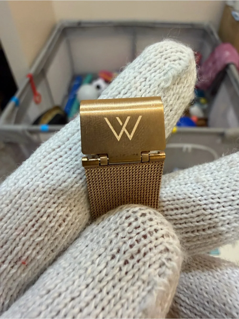 WRISTOLOGY Stella Unisex’s Rose Gold Mesh Watch 38mm White Dial Boyfriend Style